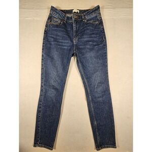 H&M Womens High Waisted Skinny Jeans Dark Wash Blue Size 6 0573085 6